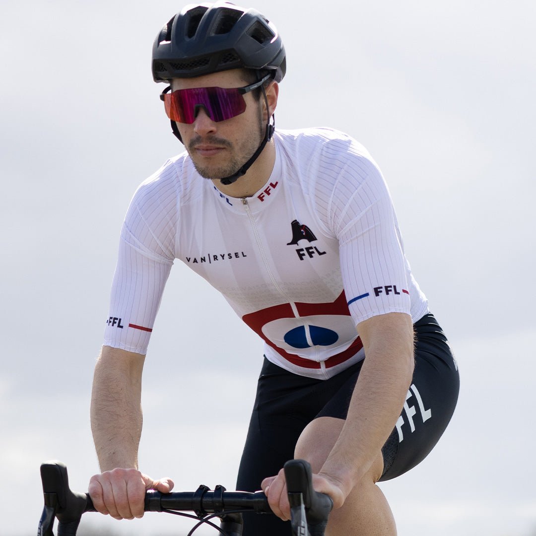 Tenue Cycliste Vintage : Maillot Tricot Du Rocher T4 + Cuissard T5