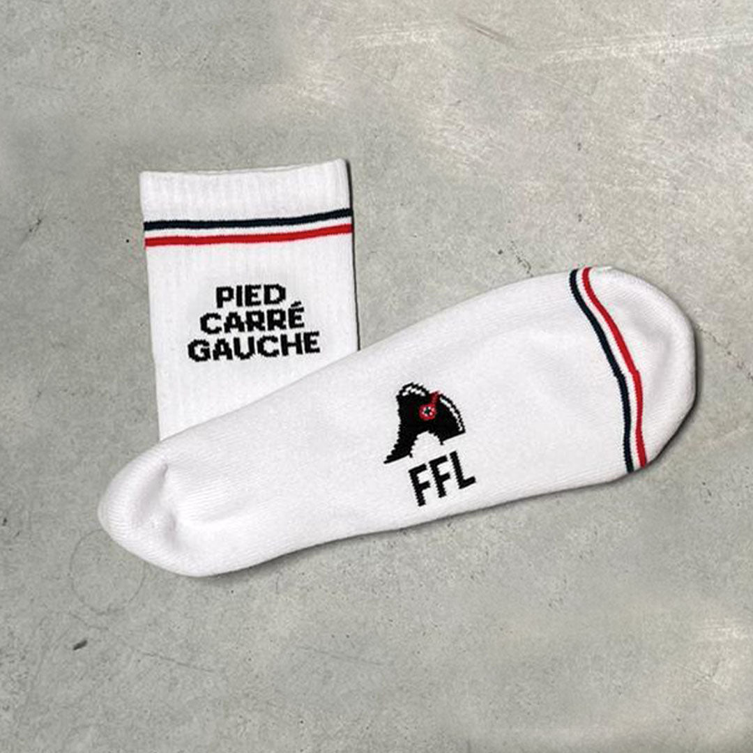 Chaussettes pied carré gauche pied carré droit