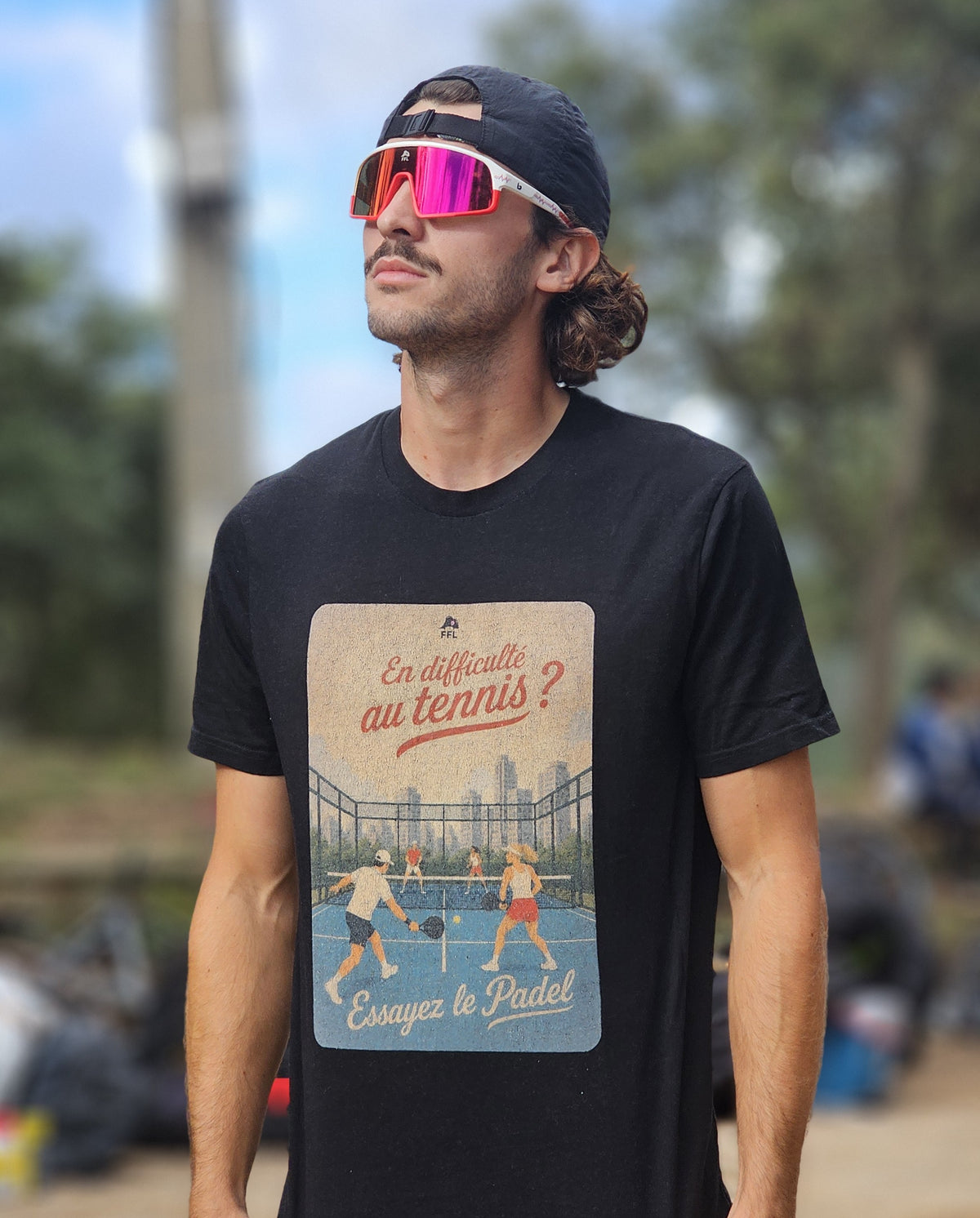T-shirt "En difficulté au tennis ? Essayez le Padel"
