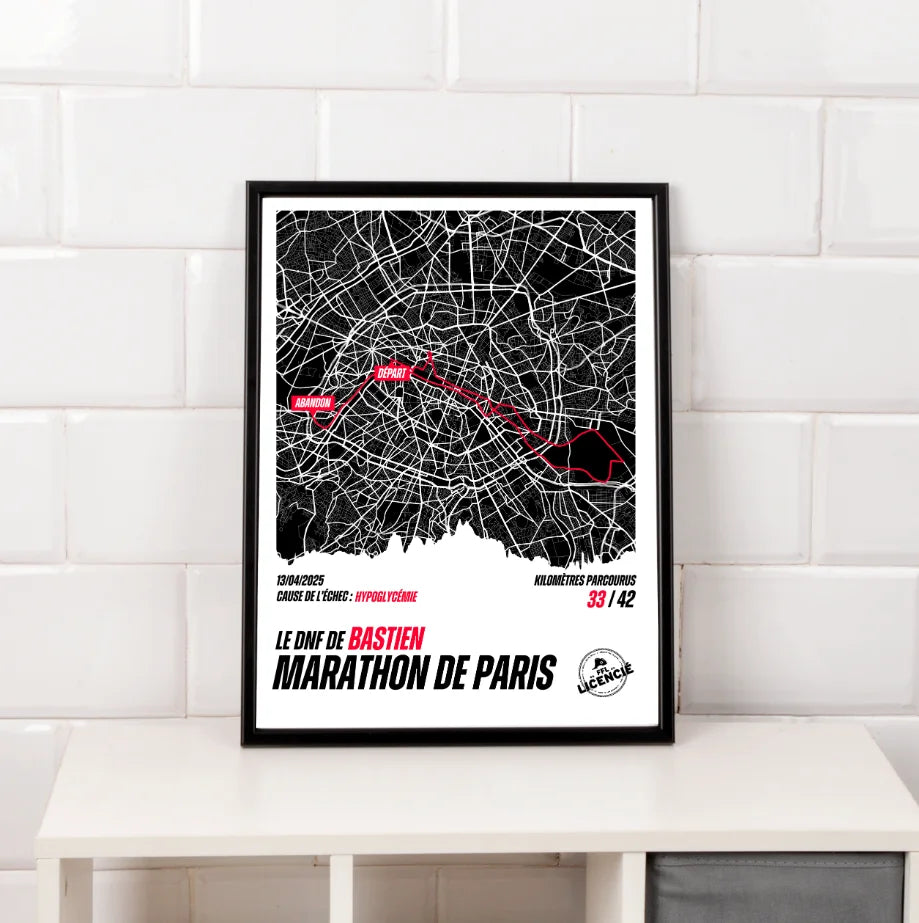 Affiche Personnalisable Running/Trail/Cyclisme "DNF"