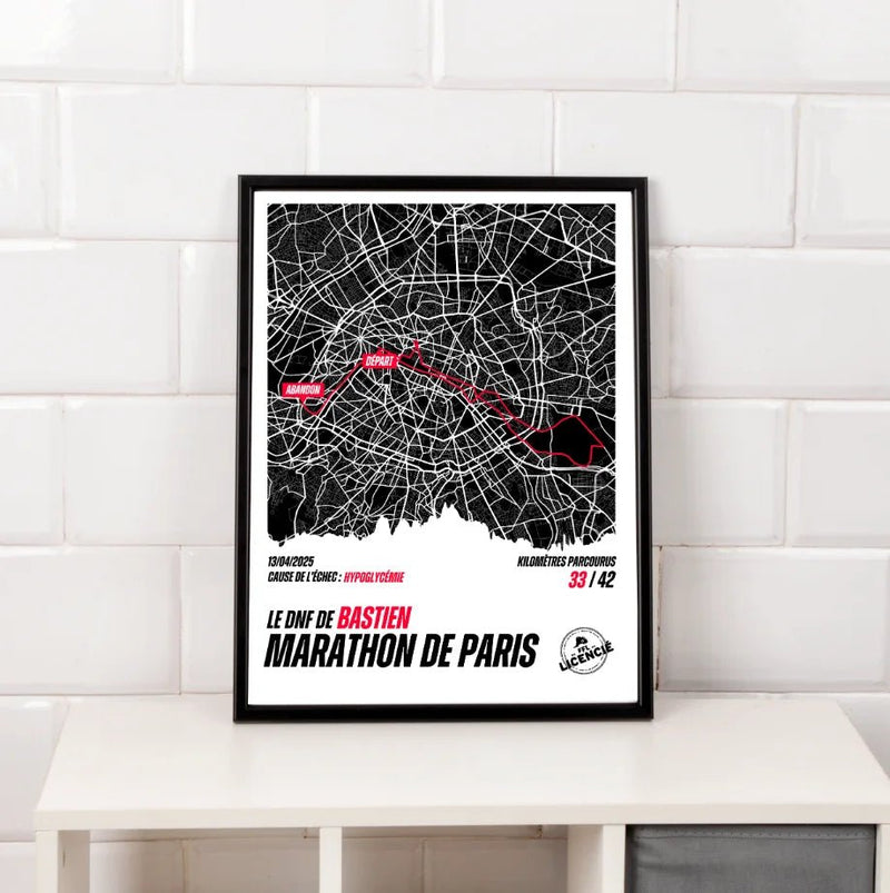 Affiche Personnalisable Running/Trail/Cyclisme "DNF" - Shop FFL
