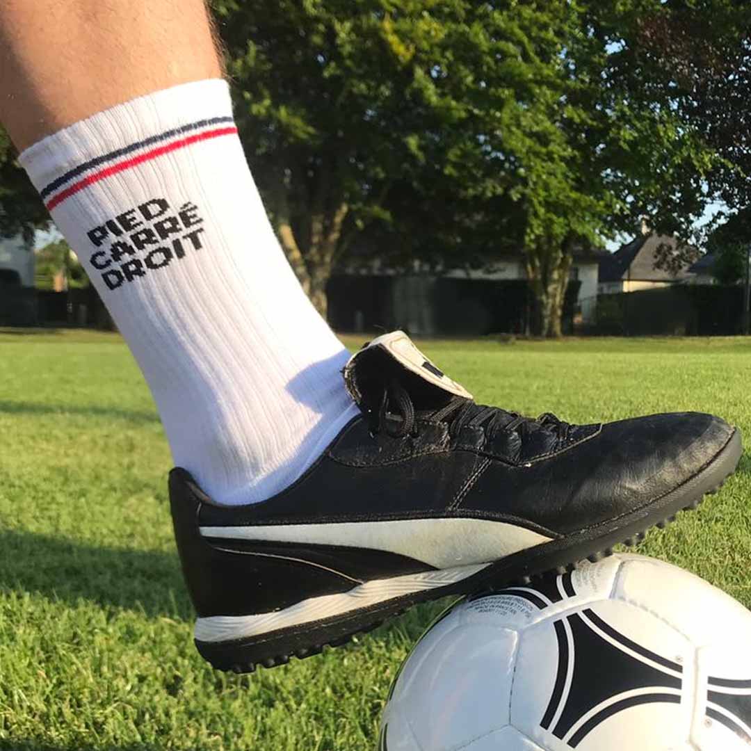 chaussette FFL pieds carrés