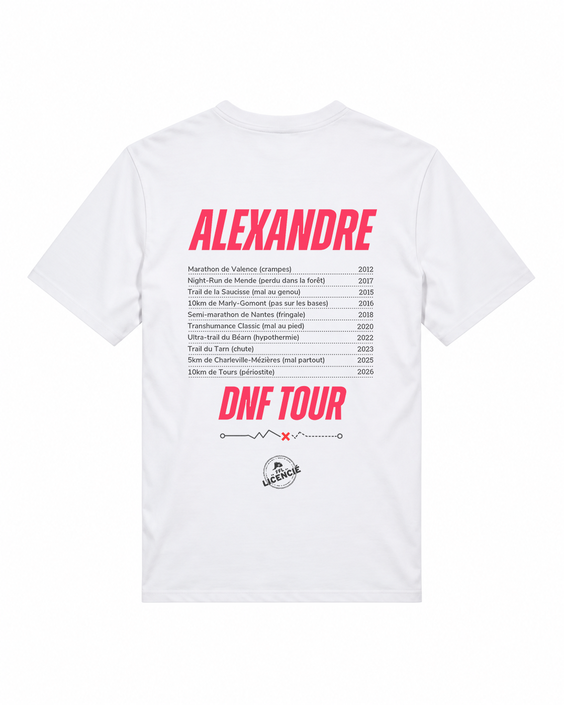 T-shirt Personnalisable "DNF Tour"