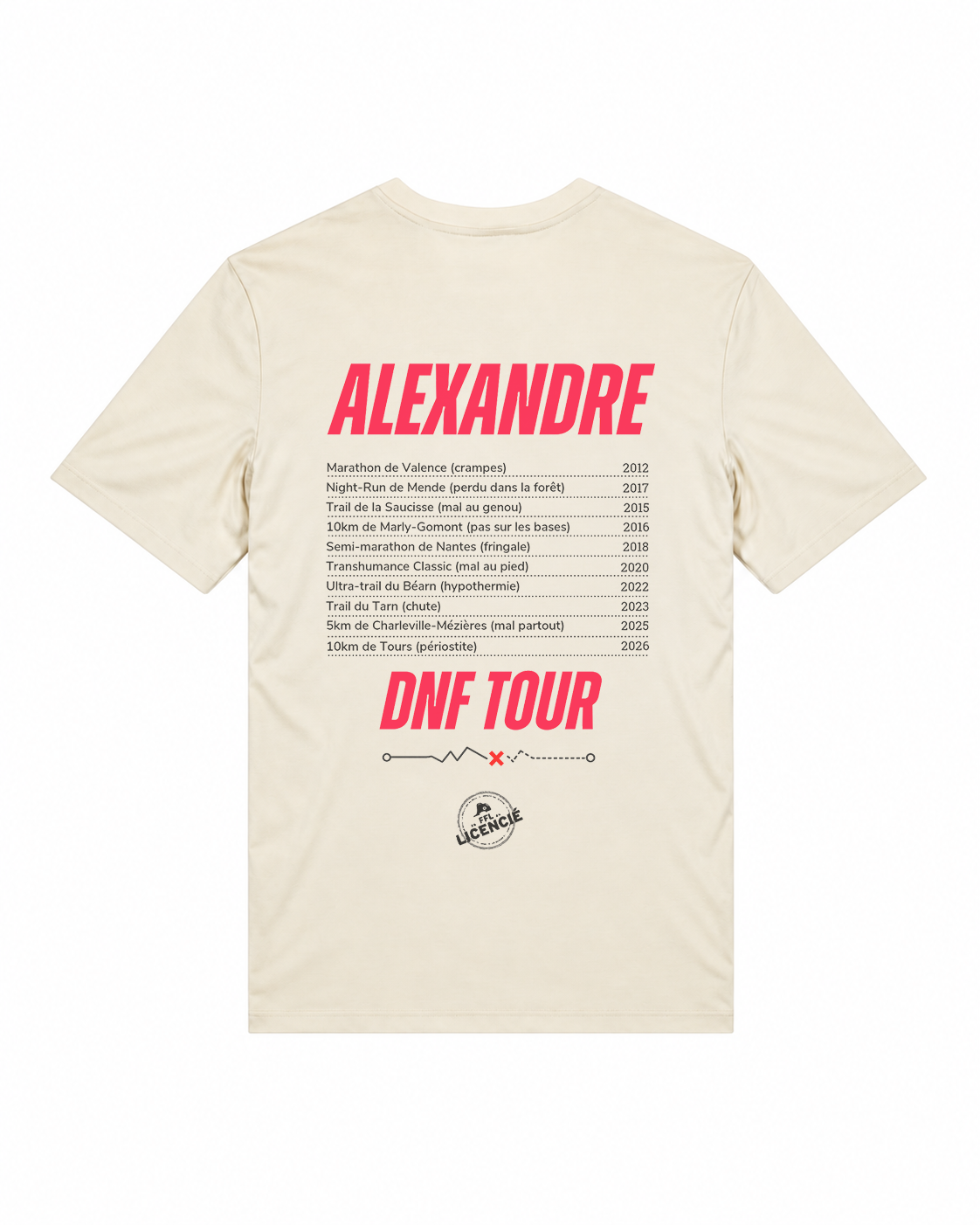 T-shirt Personnalisable "DNF Tour"