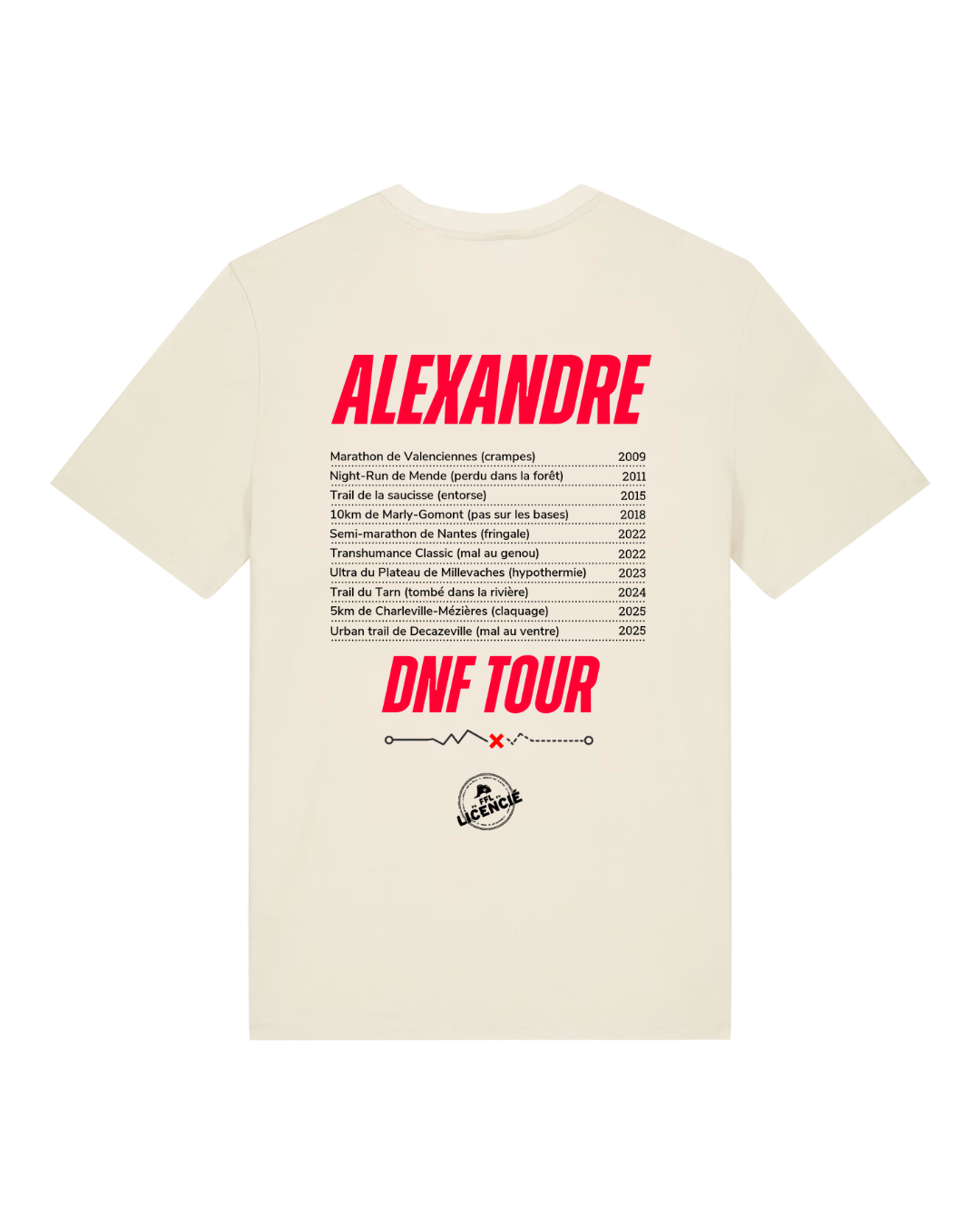 T-shirt Personnalisable "DNF Tour"