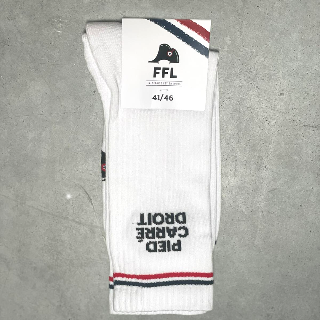 Chaussettes FFL - Pied carré gauche / Pied carré droit