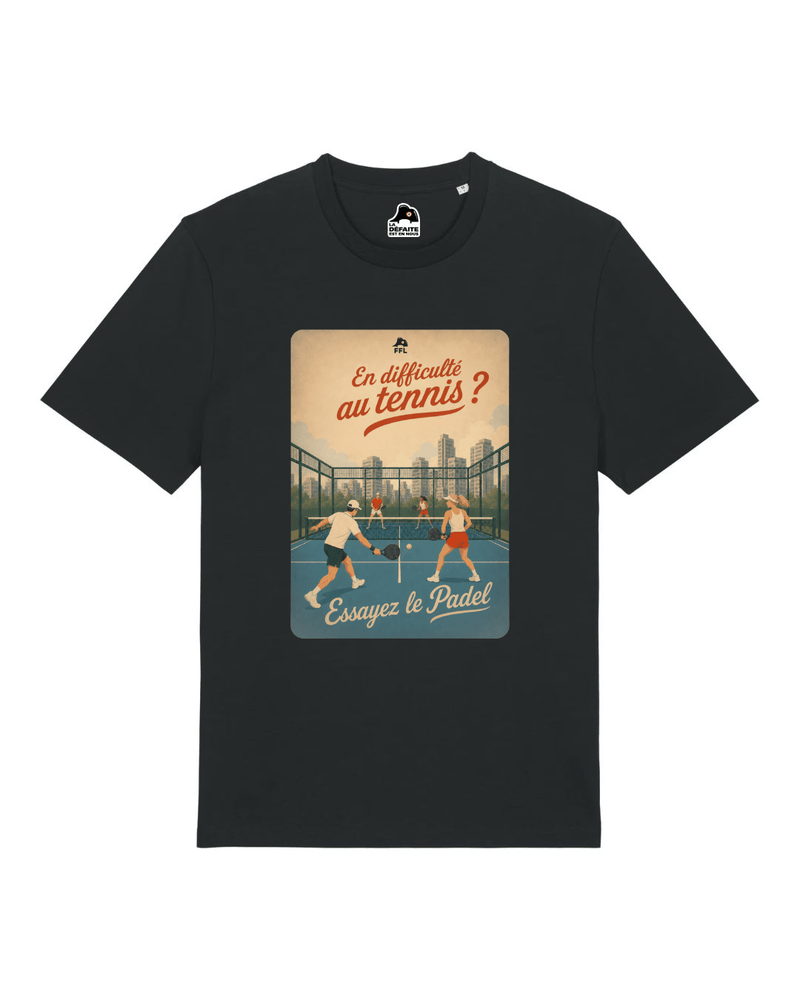 T-shirt "En difficulté au tennis ? Essayez le Padel" - Shop FFL